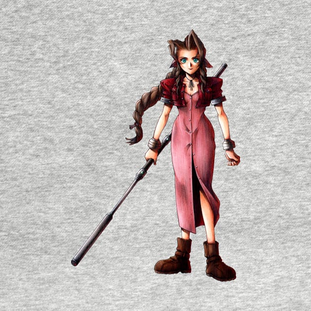 Final Fantasy VII - Aerith by thethirddriv3r